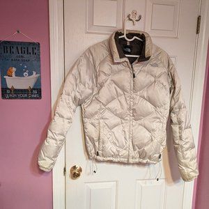 The North Face Women's Puffy White Winter Coat - XL